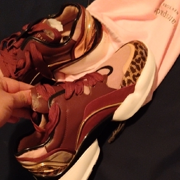 Kate Spade Cloud Sneakers. Cherrywood Kate Spade Light Pink Drawstring Pouch - Picture 4 of 8